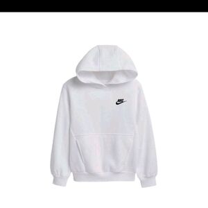 Nike KidsSportswear Club Fleece Pullover White XL Hoodie EUC